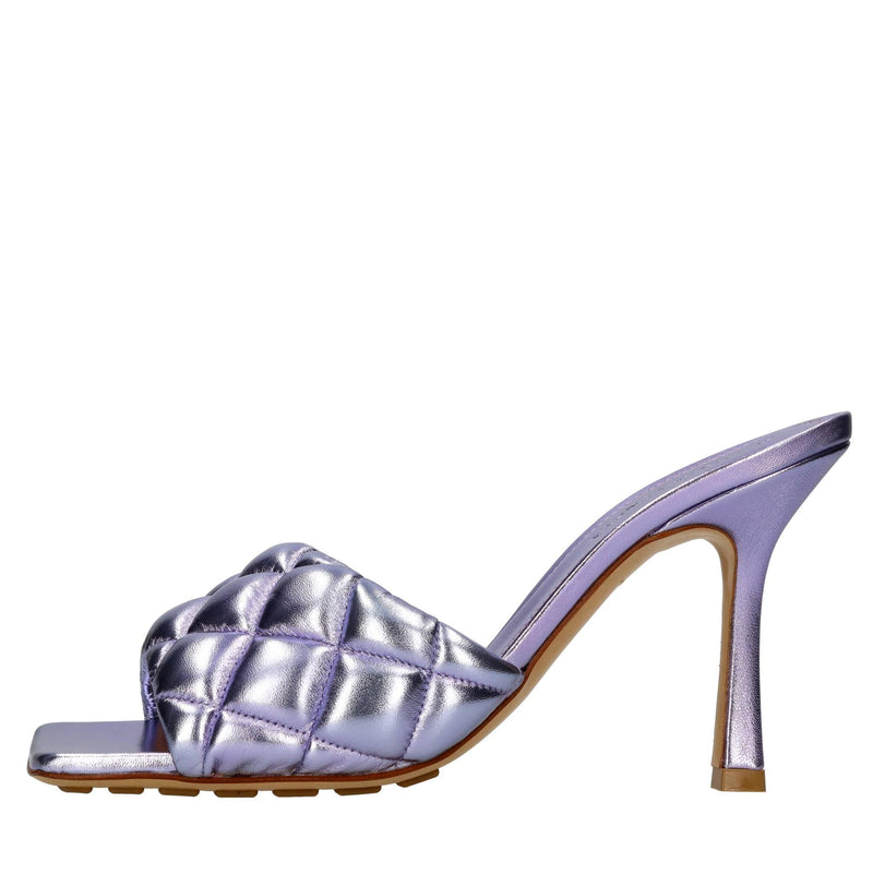 Mules in pelle trapuntata 