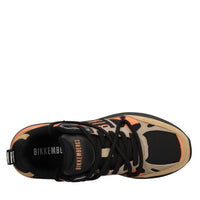 Sneakers in camoscio e tessuto 