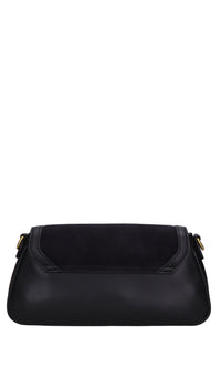 Borsa irregular med. in pelle e camoscio 