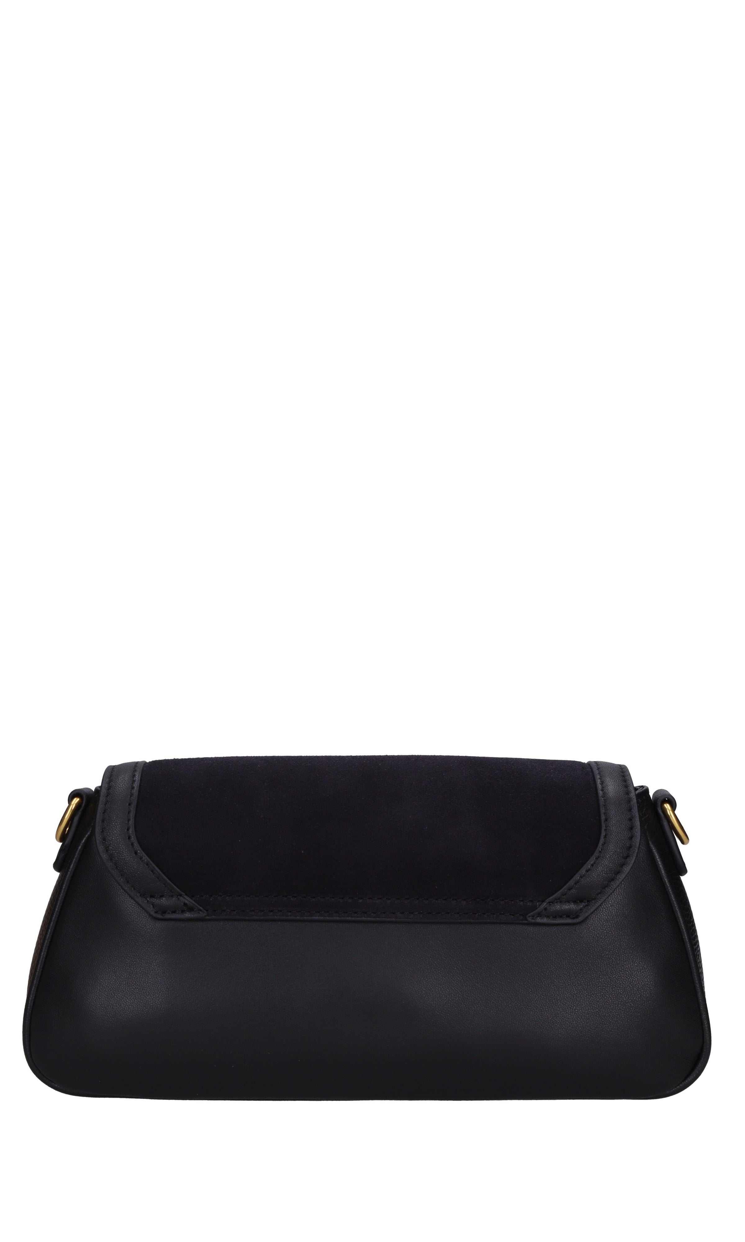 Borsa irregular med. in pelle e camoscio 