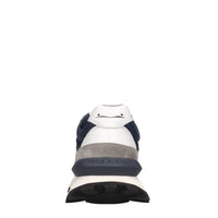 Sneakers in camoscio e tessuto 
