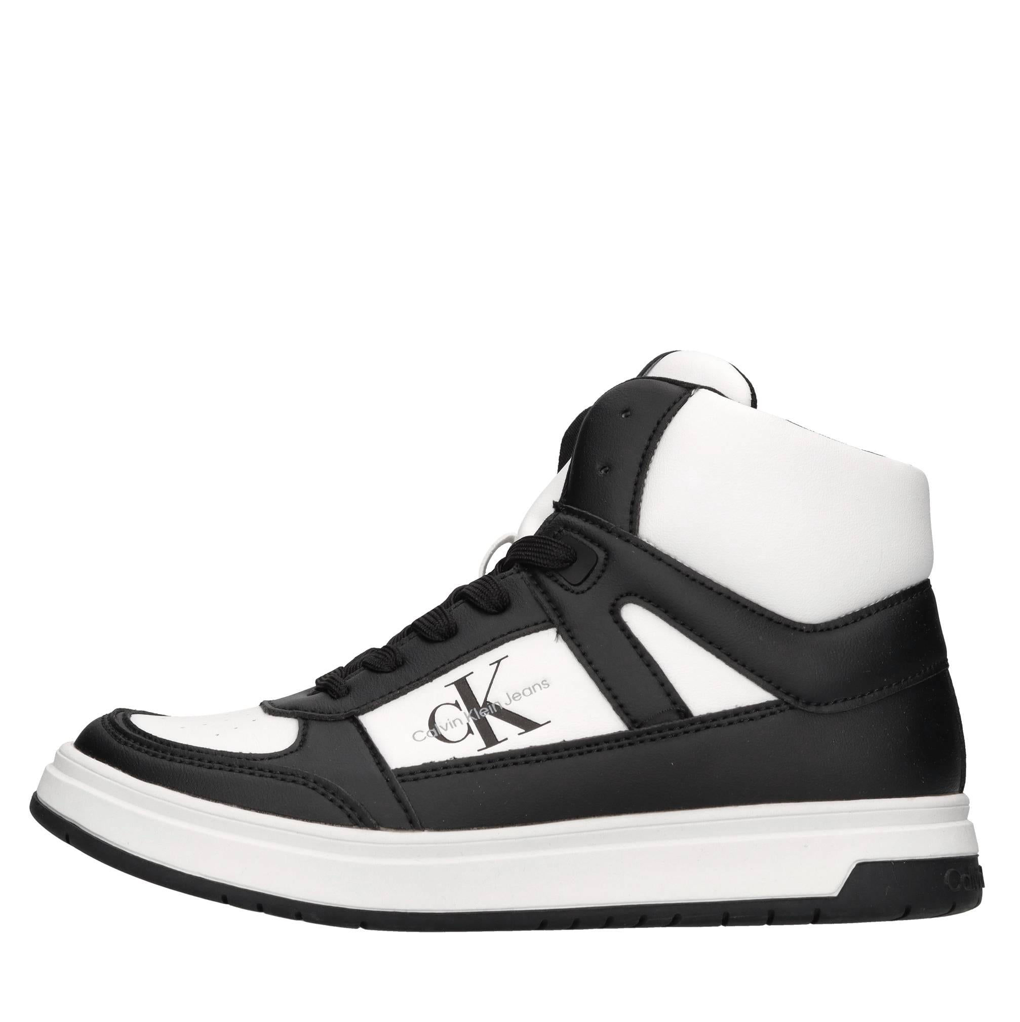 Sneakers in ecopelle e tessuto 