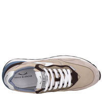 Sneakers in camoscio pelle e tessuto 