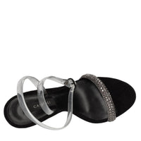 Sandali Stratosper in camoscio, strass e Pvc 