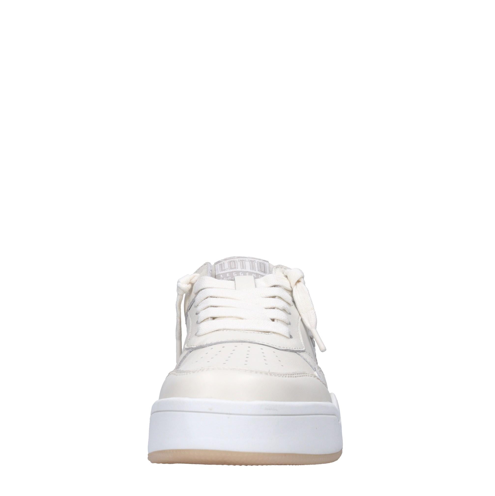 Sneakers in pelle e tessuto 