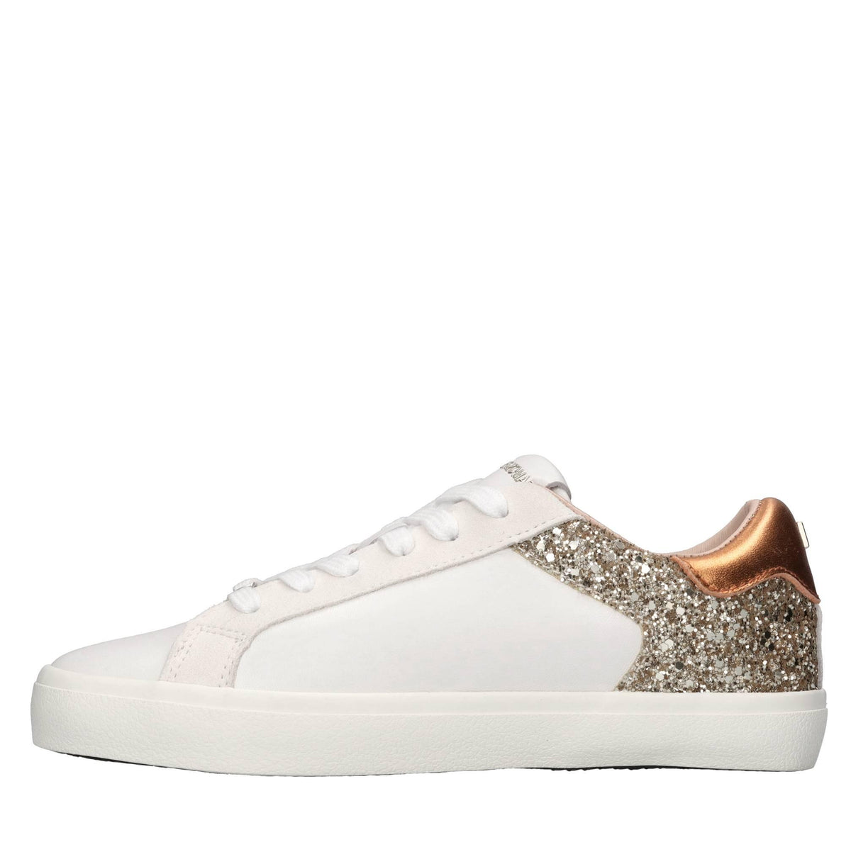 Sneakers in pelle e glitter 