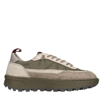 Sneakers in camoscio e tessuto 