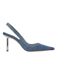 Décolleté Slingback modello BELLA in tessuto demin. 