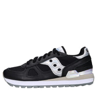 Sneakers in pelle e tessuto 