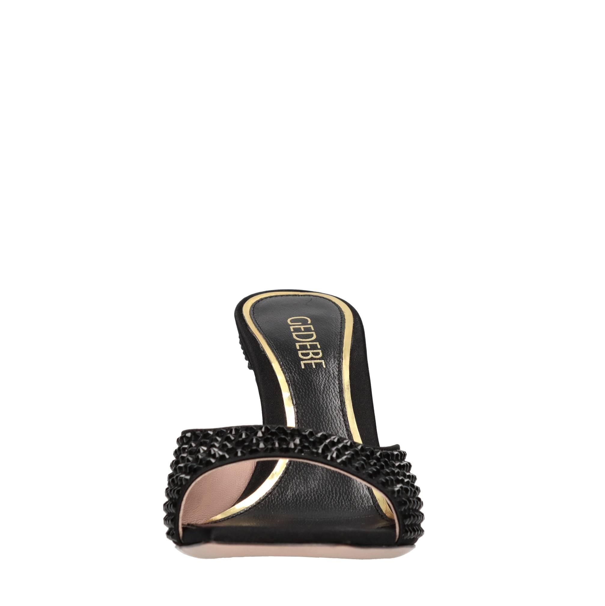 Mules Dita 95 in raso e strass 