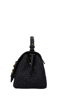 Borsa Atena in pelle e rafia 