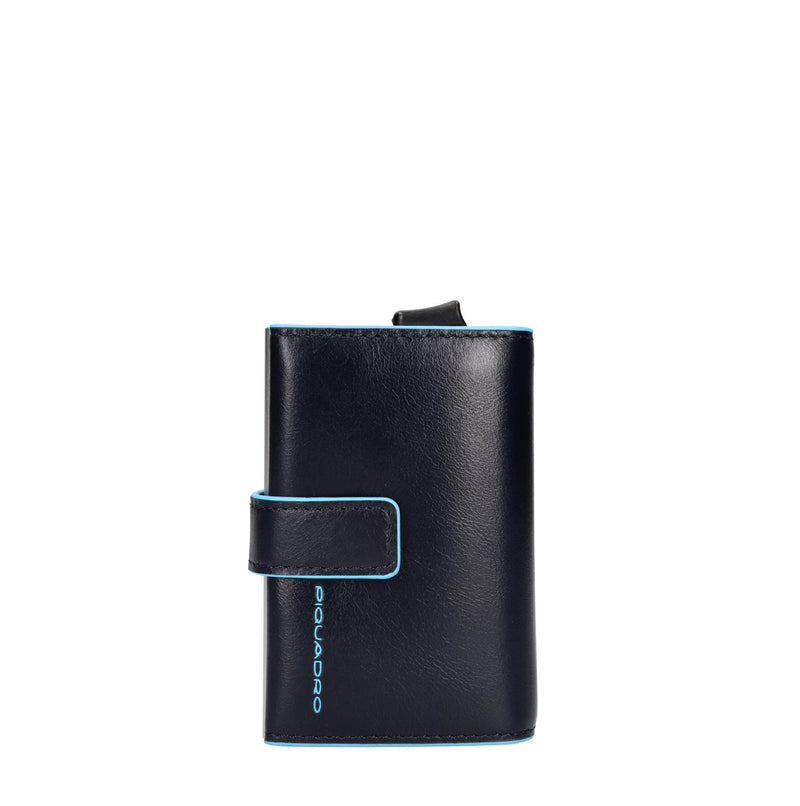 Portafoglio e porta carte di credito in pelle 