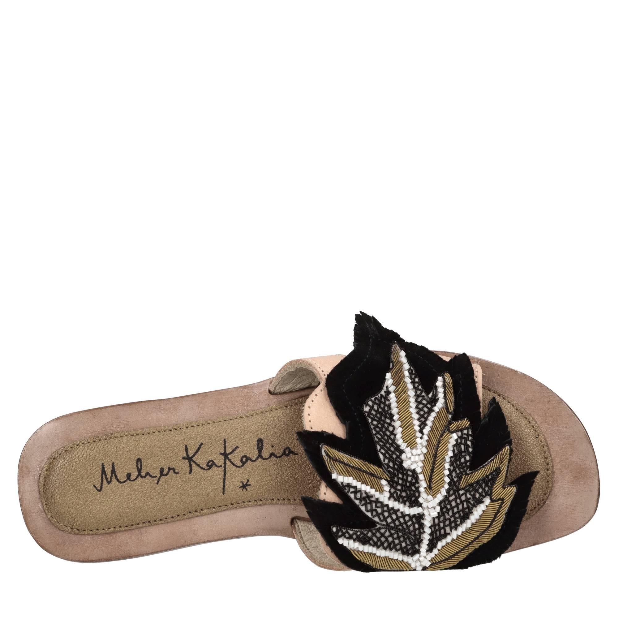 Mules in pelle e camoscio 