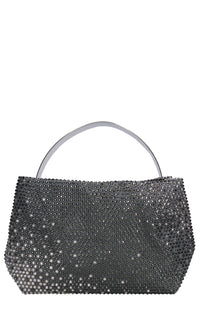 Borsa lyr satin in tessuto e strass 