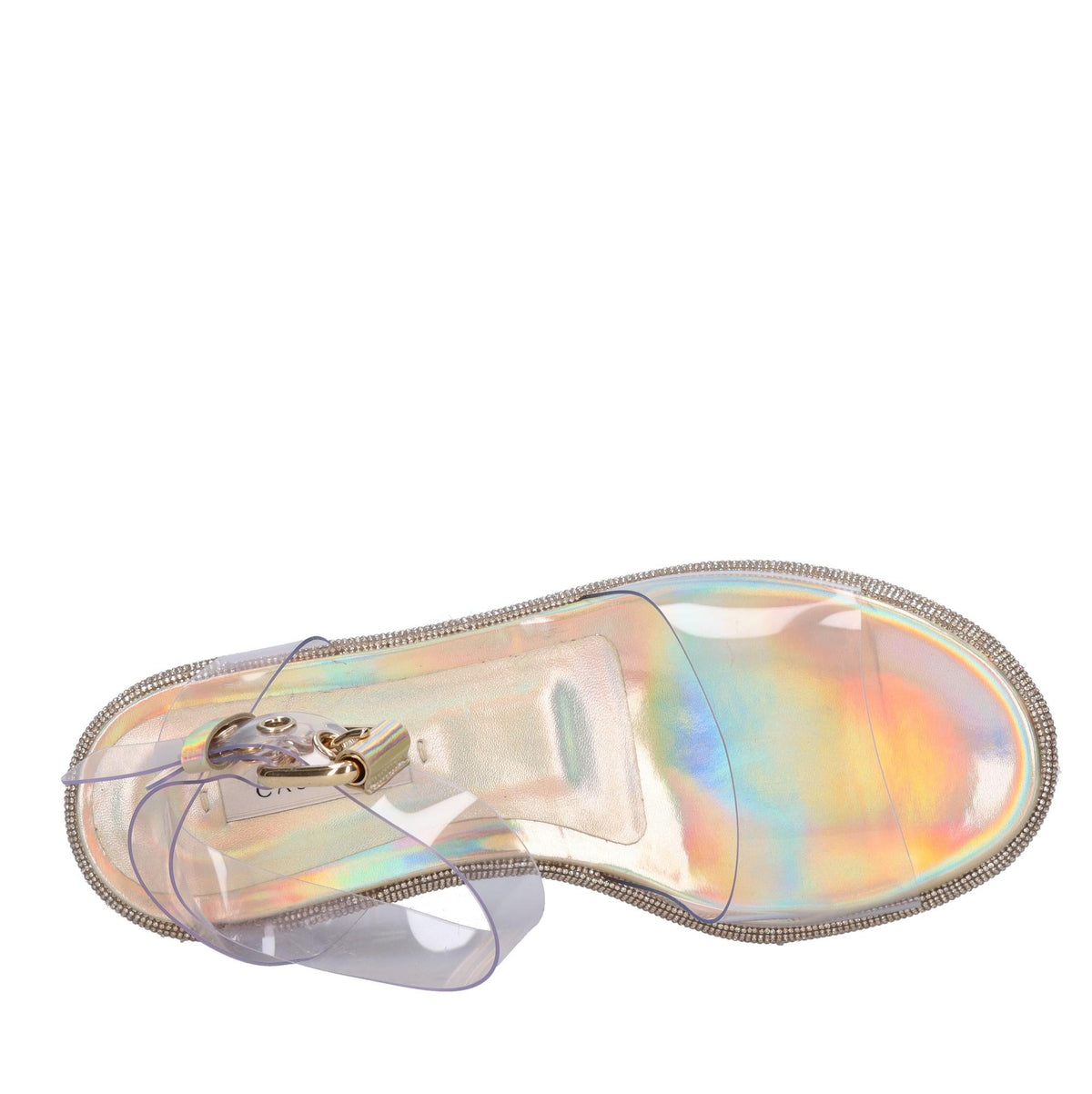 Sandali zeppa in plexi 