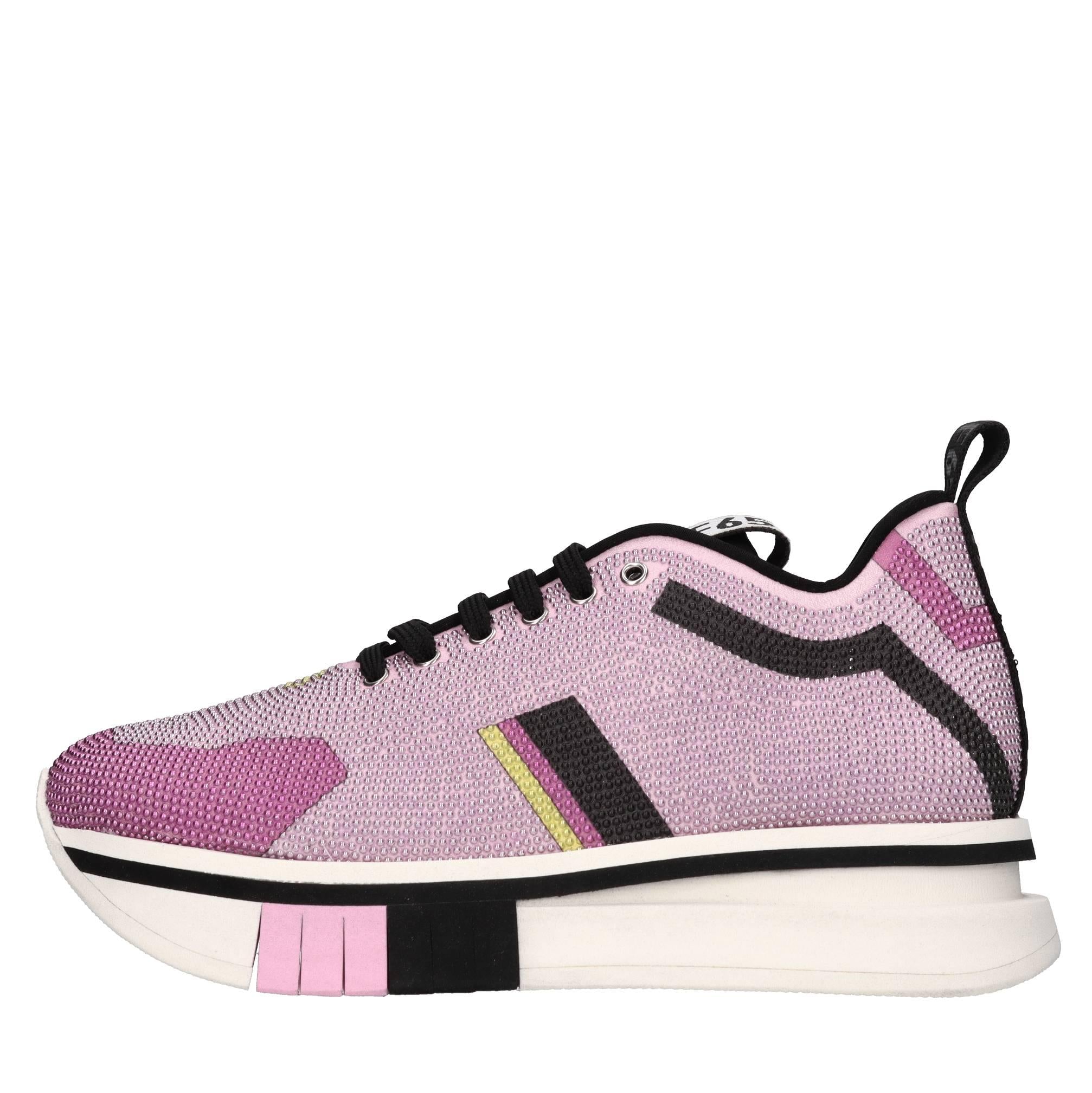 Sneakers in tessuto e strass 