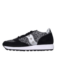 Sneakers in camoscio, tessuto e glitter 