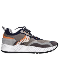 Sneakers in tessuto e camoscio 