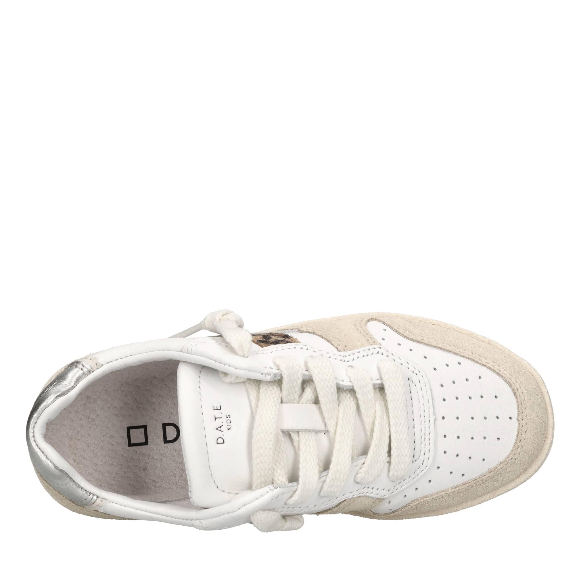 Sneakers in camoscio e pelle 