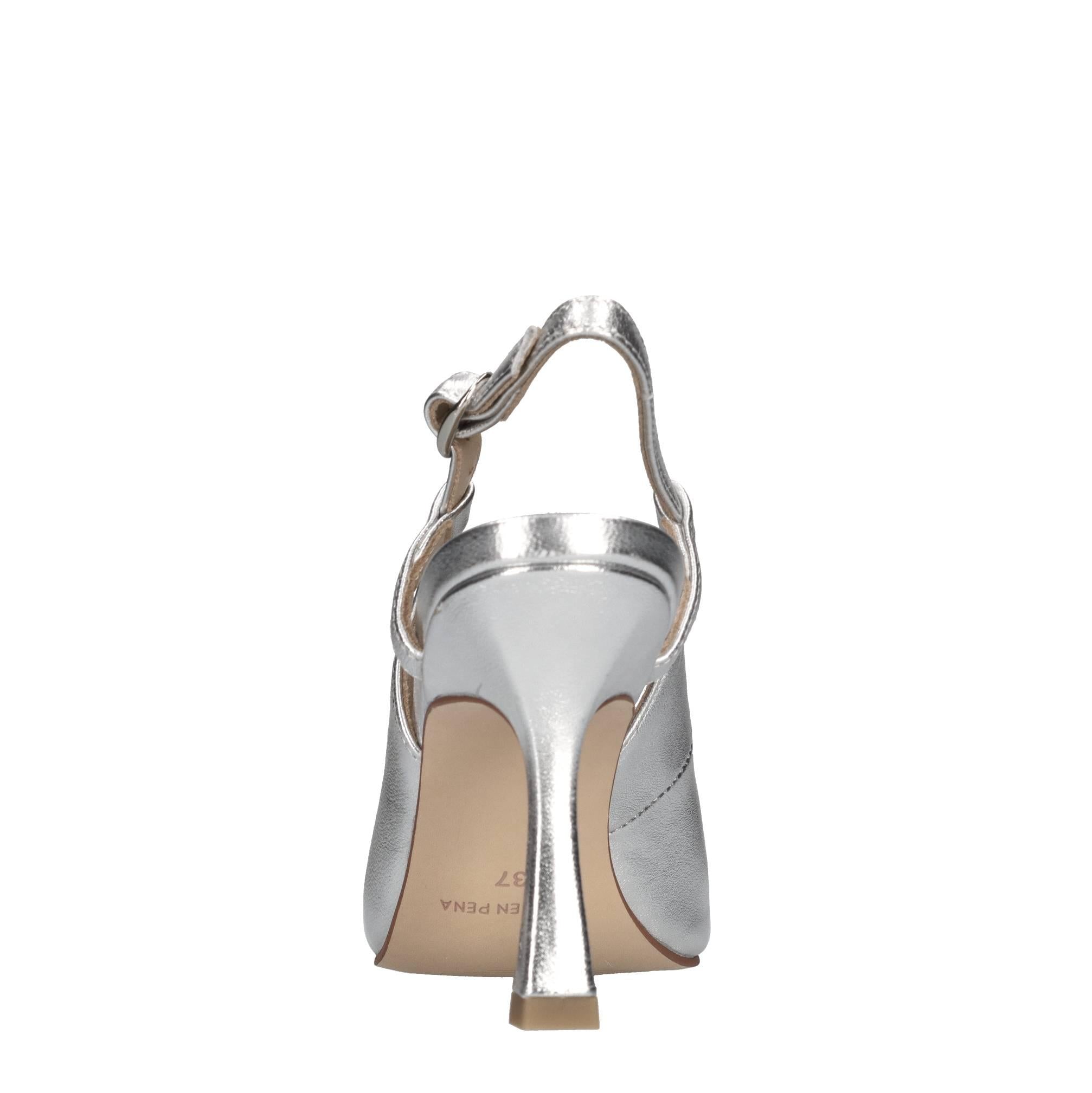 Décolleté slingback in pelle 