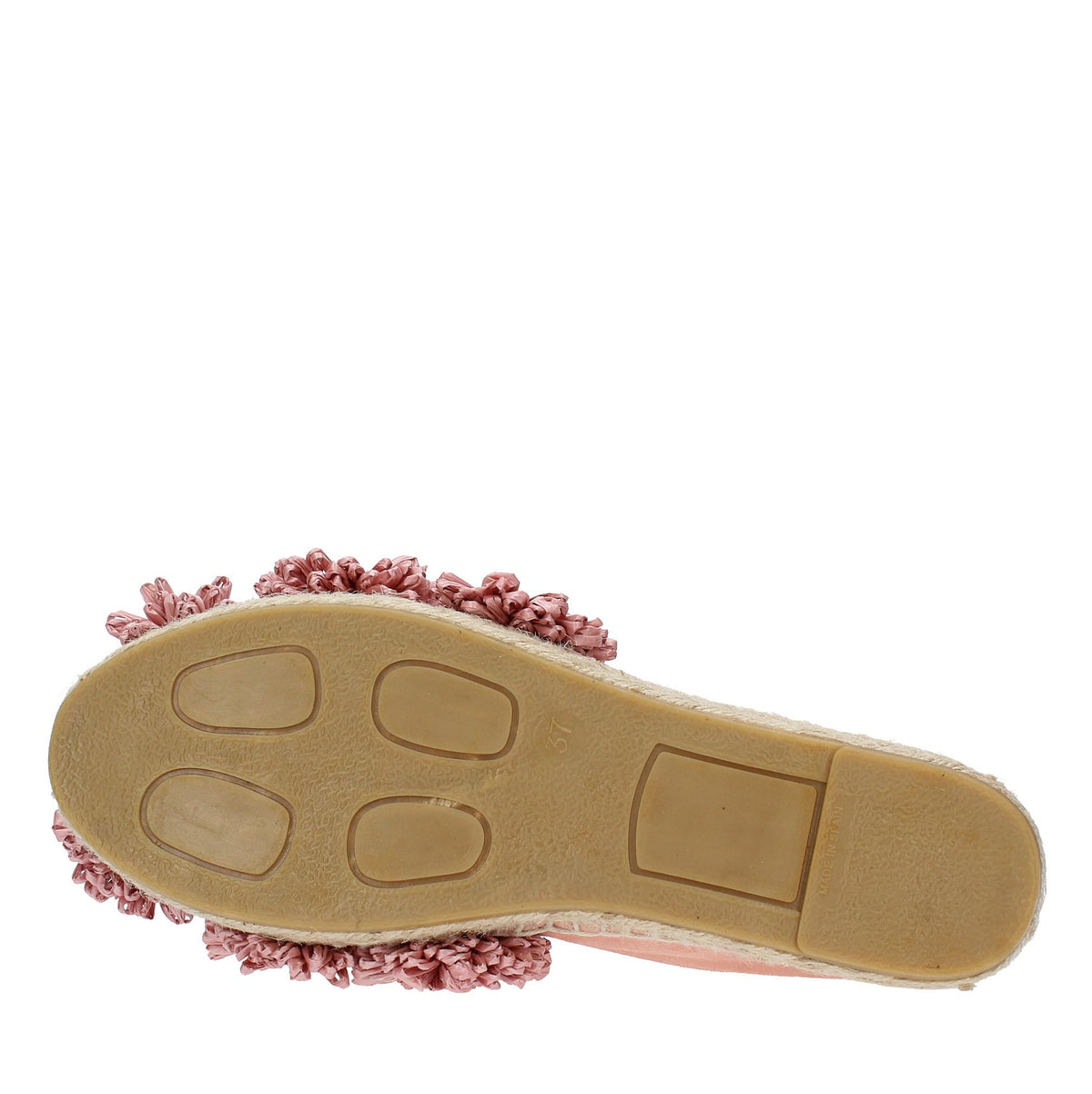 Espadrillas in camoscio e rafia 