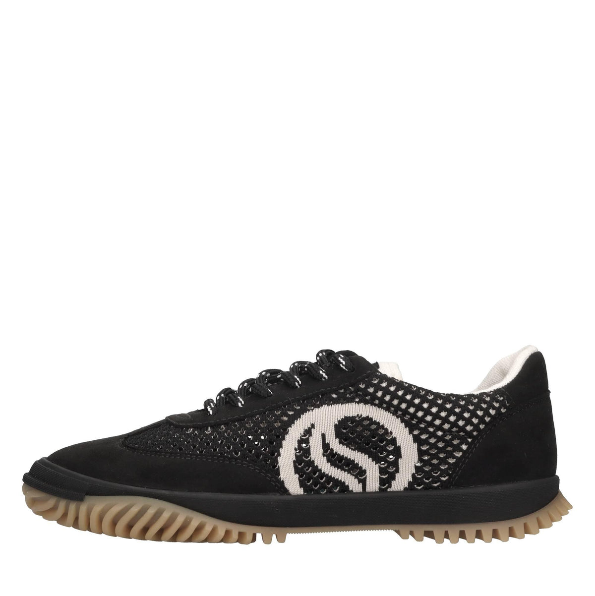 Sneakers S-Wave sport in tessuto ed eco-camoscio 