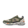 PREMIATA Suede and fabric sneakers with leather inserts