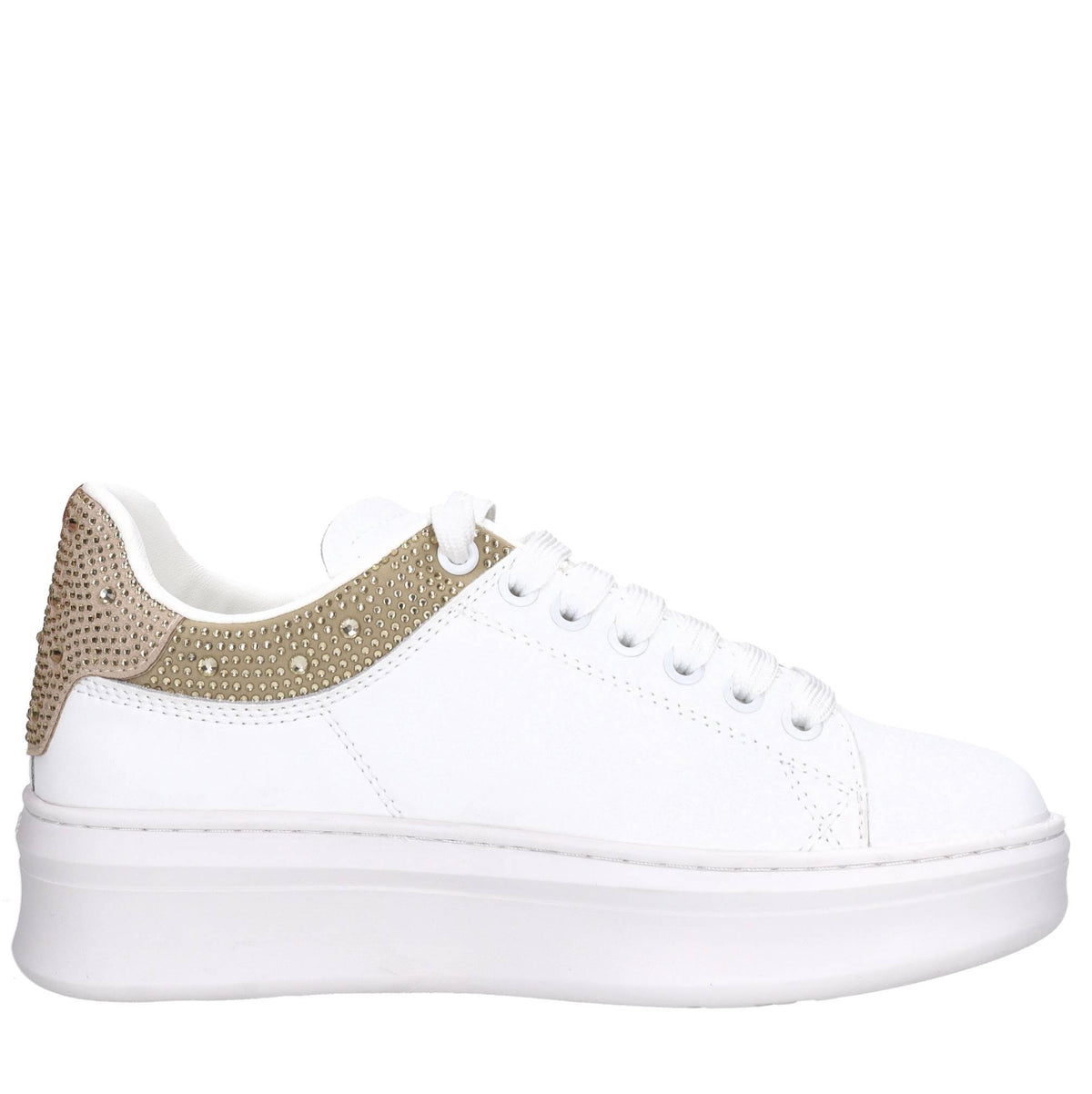 Sneakers in pelle e strass 