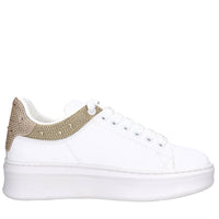 Sneakers in pelle e strass 
