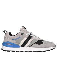 Sneakers in camoscio, ecopelle e tessuto 