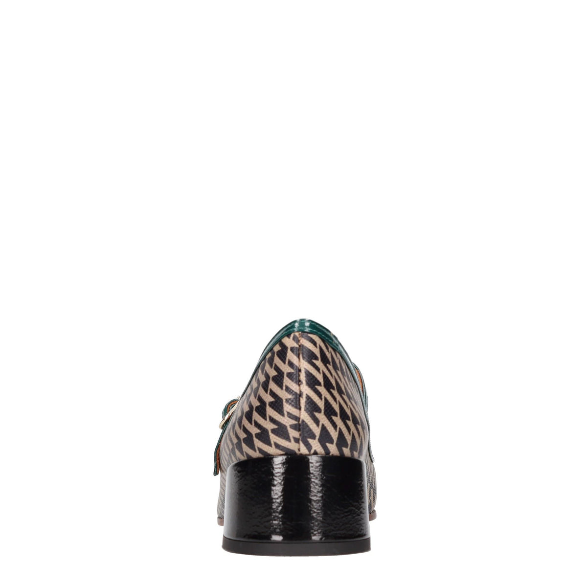 Décolleté modello JENU in pelle con motivo geometrico 