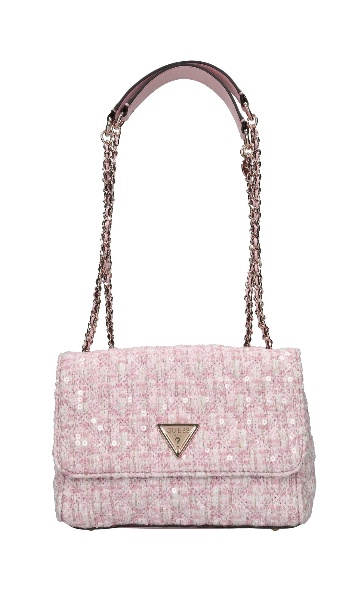Borsa in ecopelle e tessuto 
