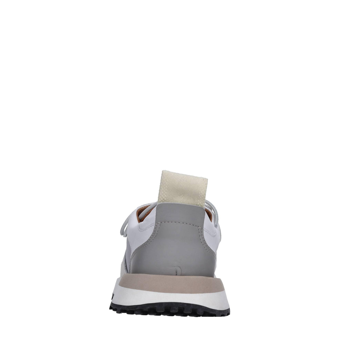 Sneakers in pelle e tessuto 