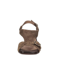 Sandali in camoscio e pelle 