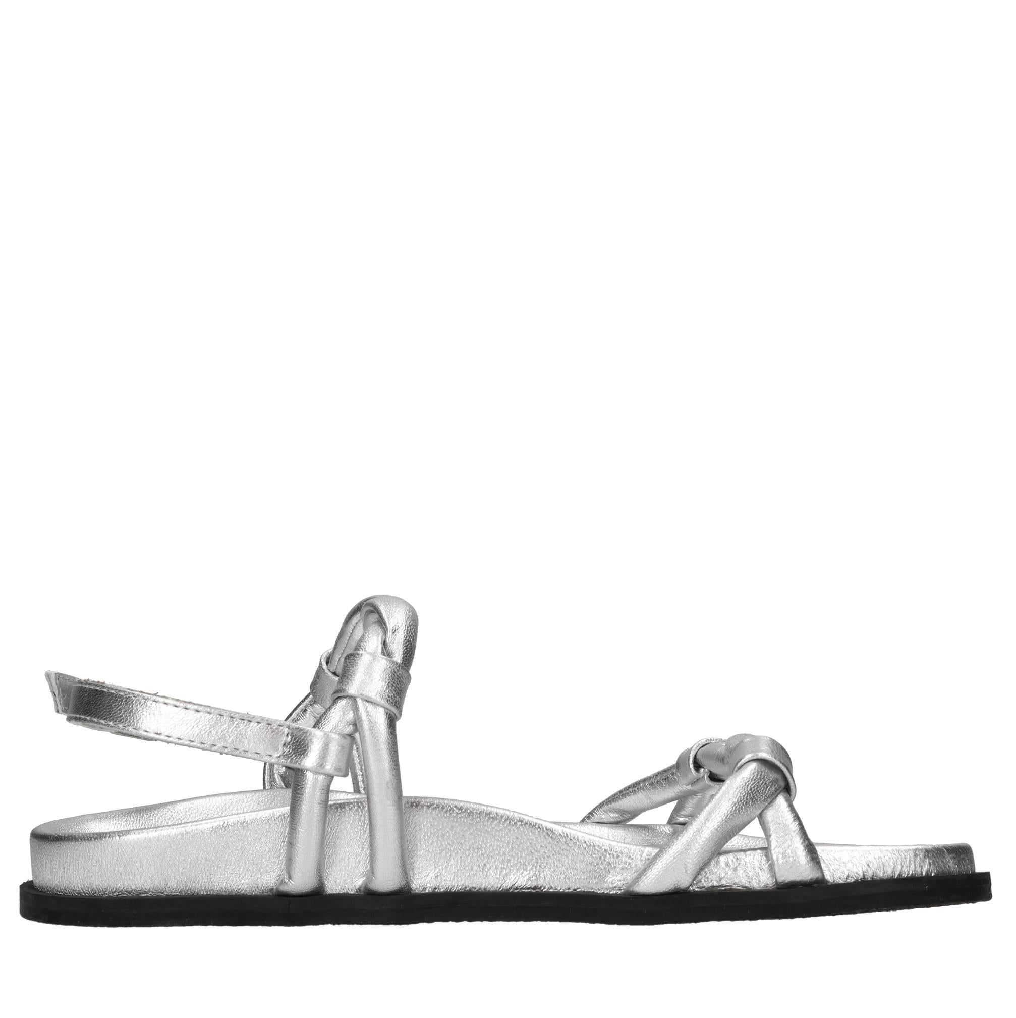 Sandali flat in pelle 