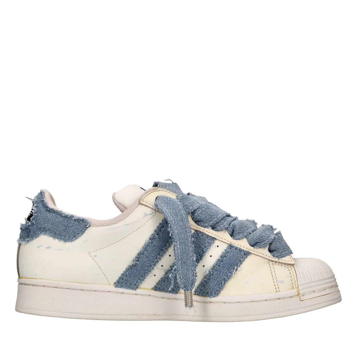 Sneakers Superstar in ecopelle e denim 