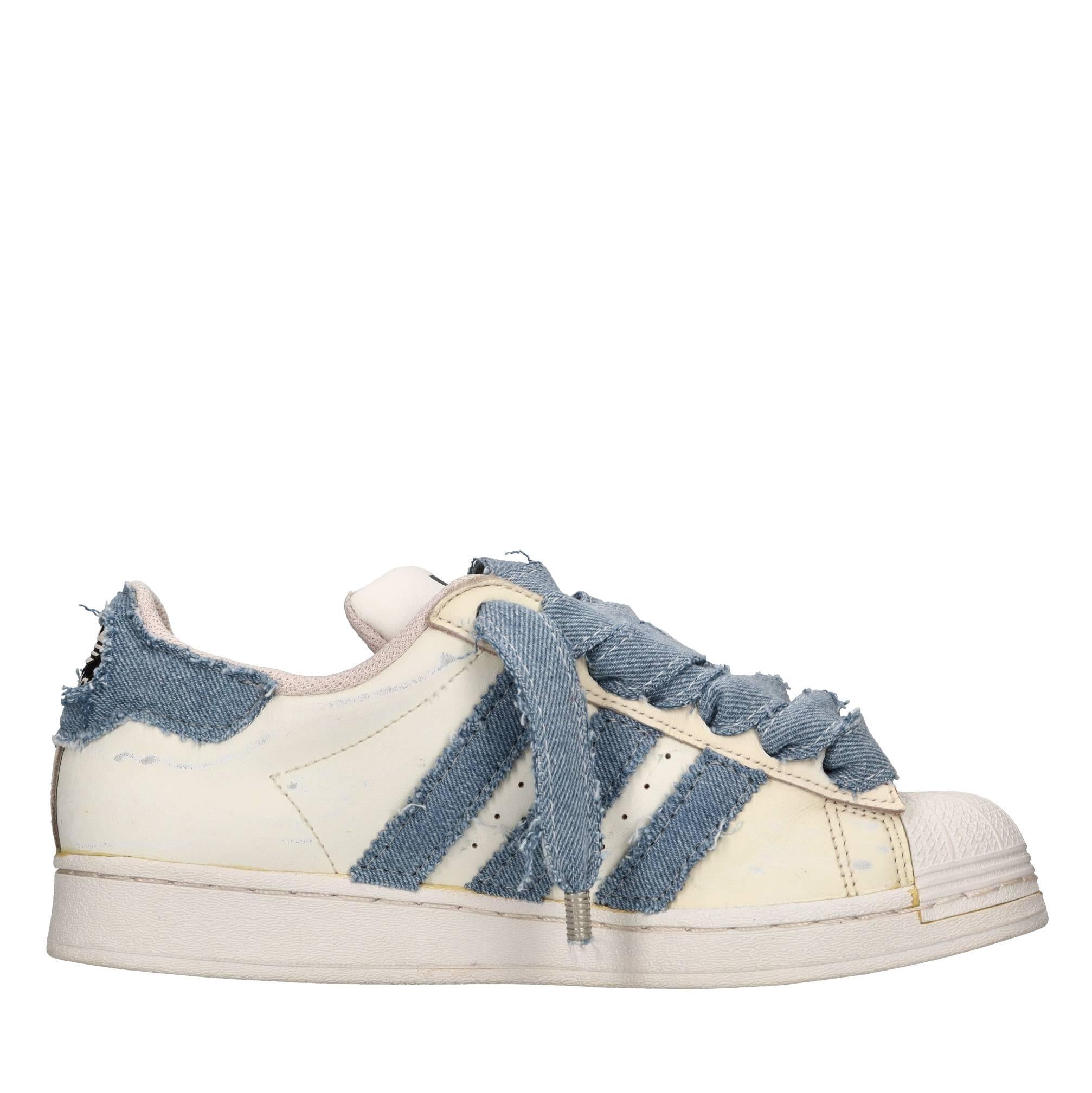Sneakers Superstar in ecopelle e denim 