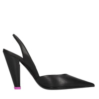 Décolléte slingback in pelle 