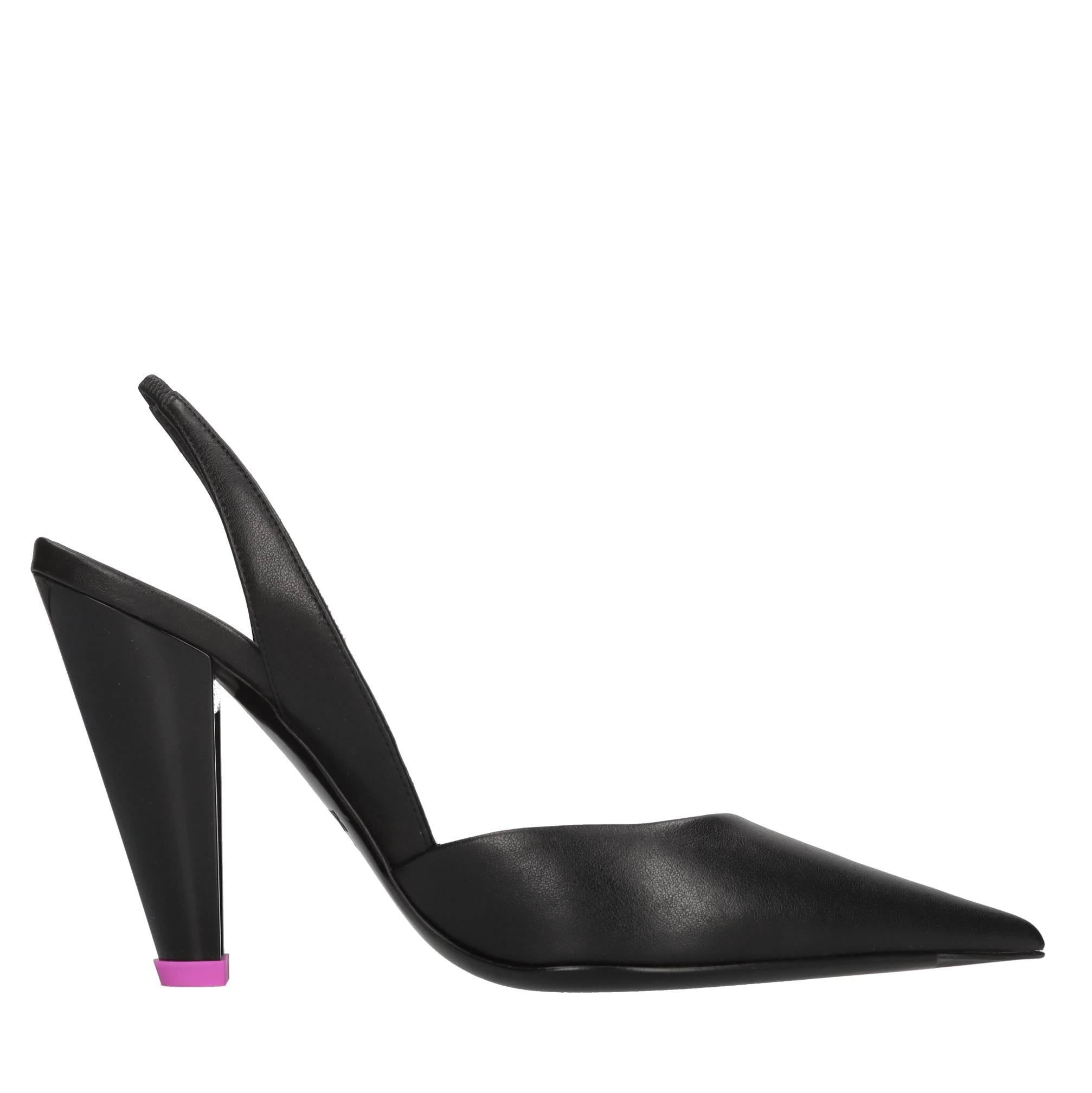 Décolléte slingback in pelle 