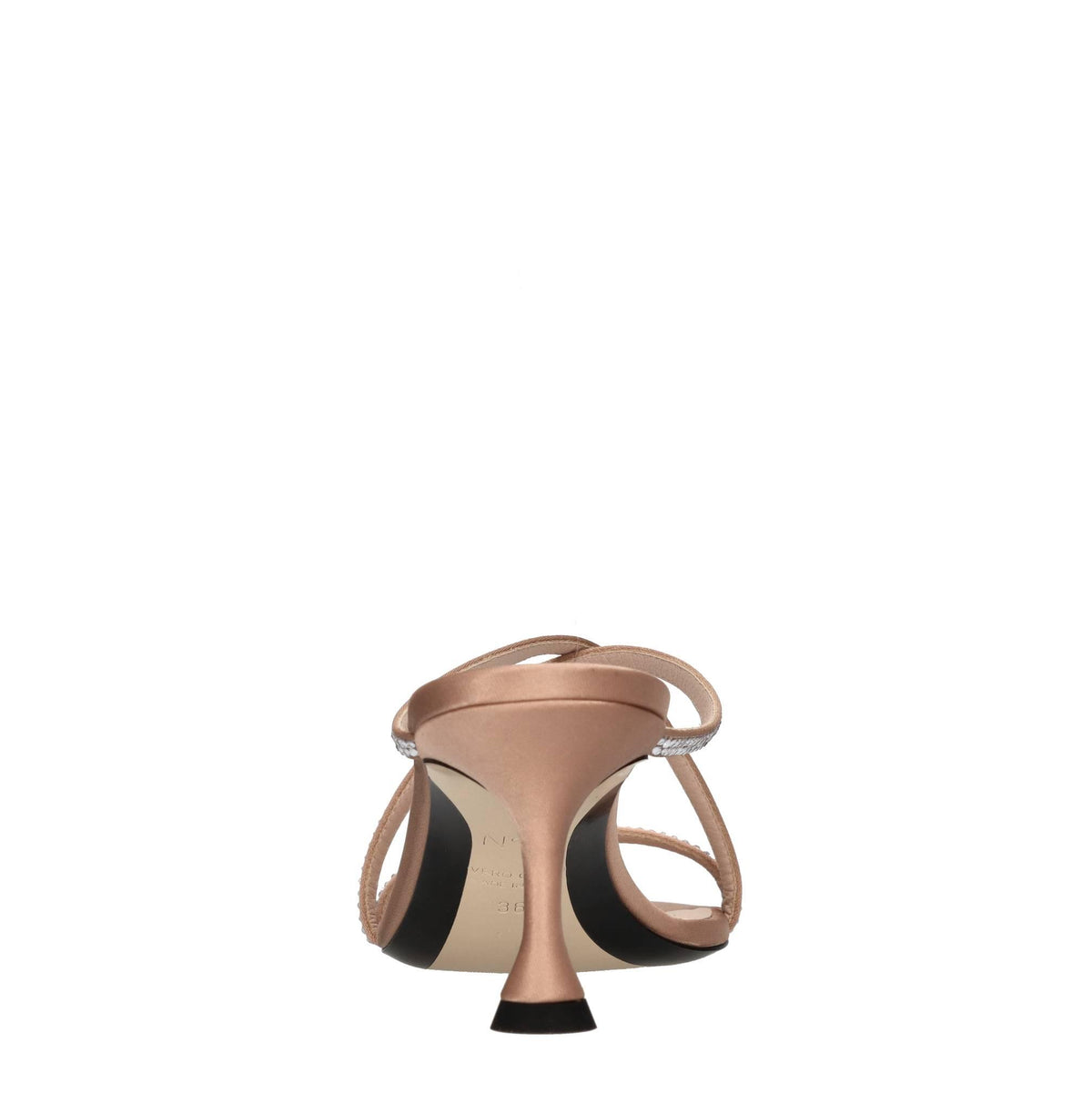 Mules in raso e pelle 