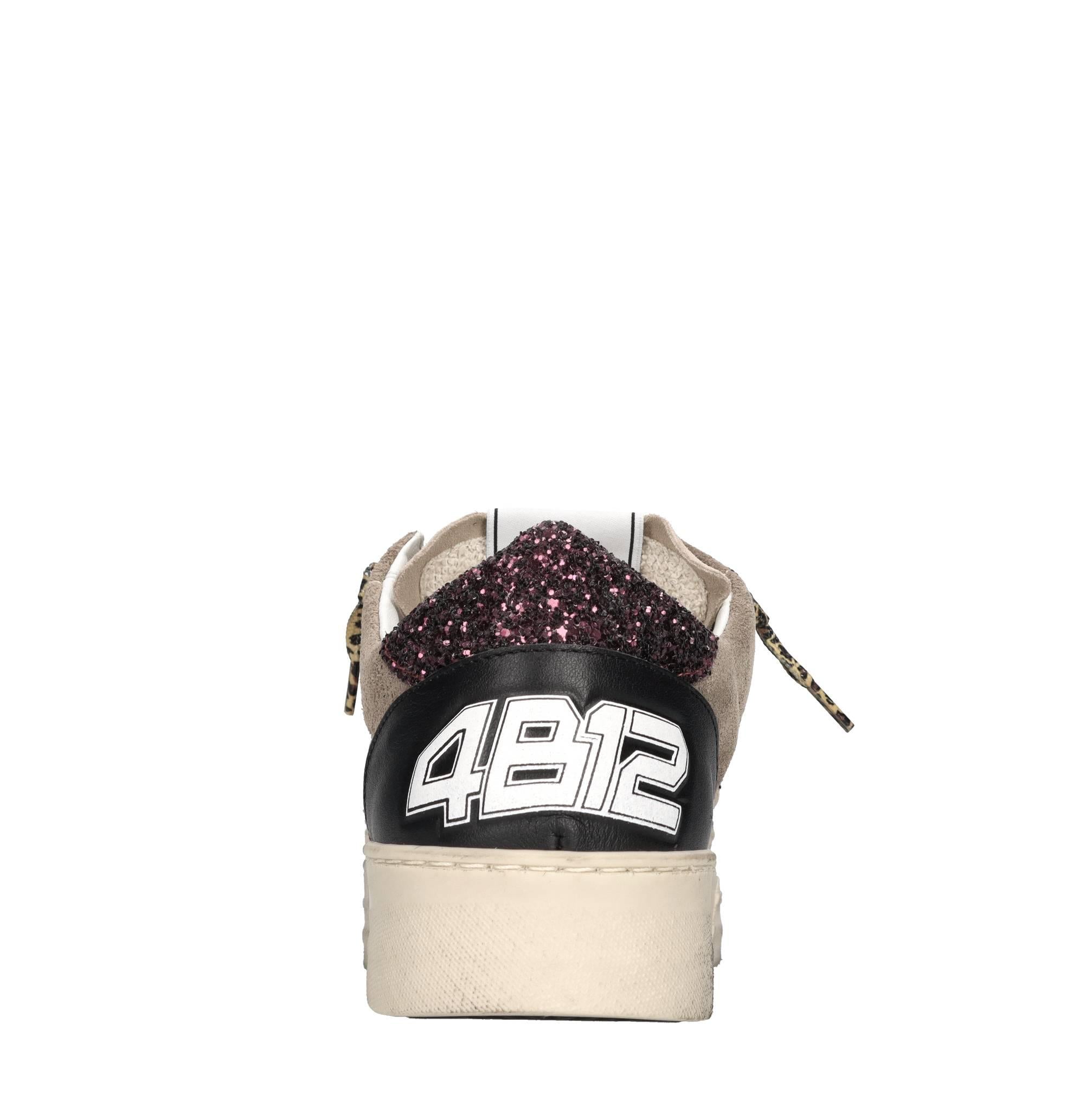 Sneakers in camoscio,pelle e glitter 