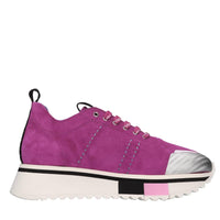 Sneakers in camoscio e tessuto 