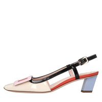Décolleté slingback in vernice 