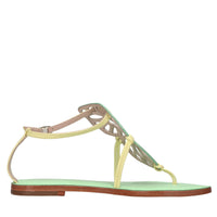 Sandali flat modello BUTTERFLY FLAT in pelle 