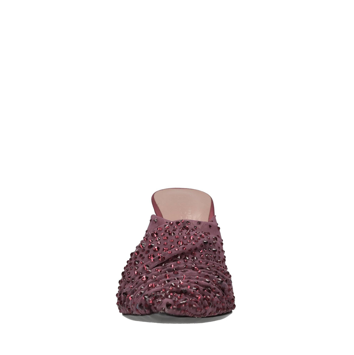 Mules in tulle e strass 