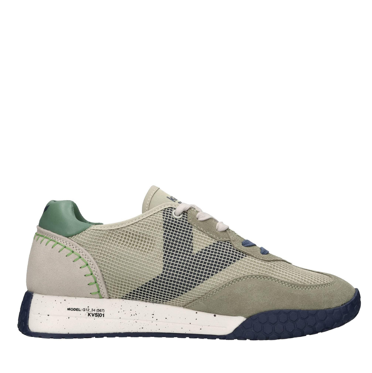 Sneakers in camoscio ecopelle e tessuto 