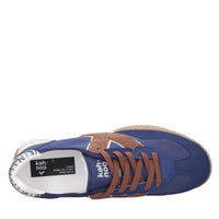 Sneakers in camoscio, tessuto e gomma 