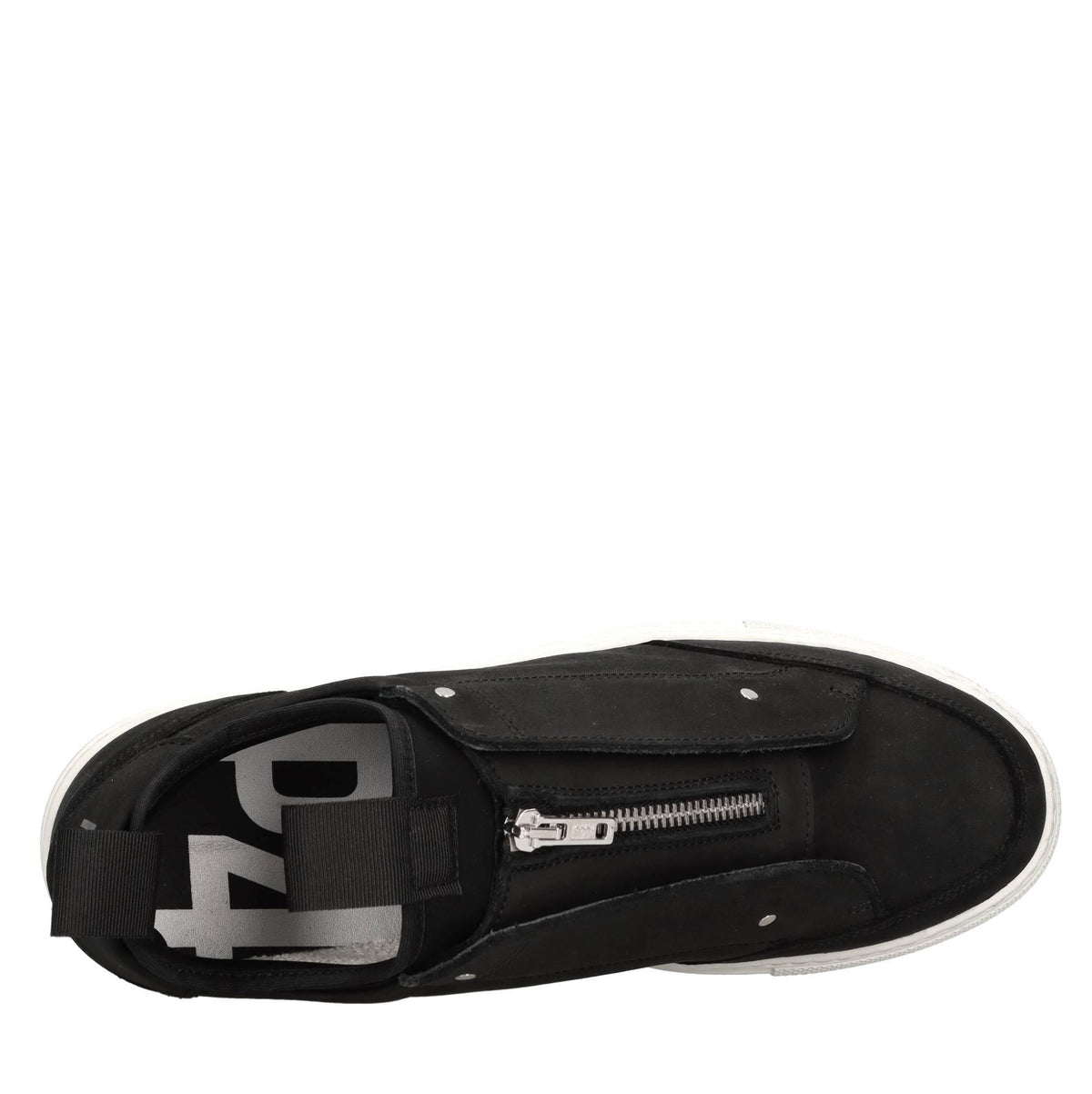 Sneakers in camoscio e tessuto 