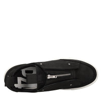 Sneakers in camoscio e tessuto 