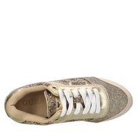Sneakers in ecopelle e tessuto 